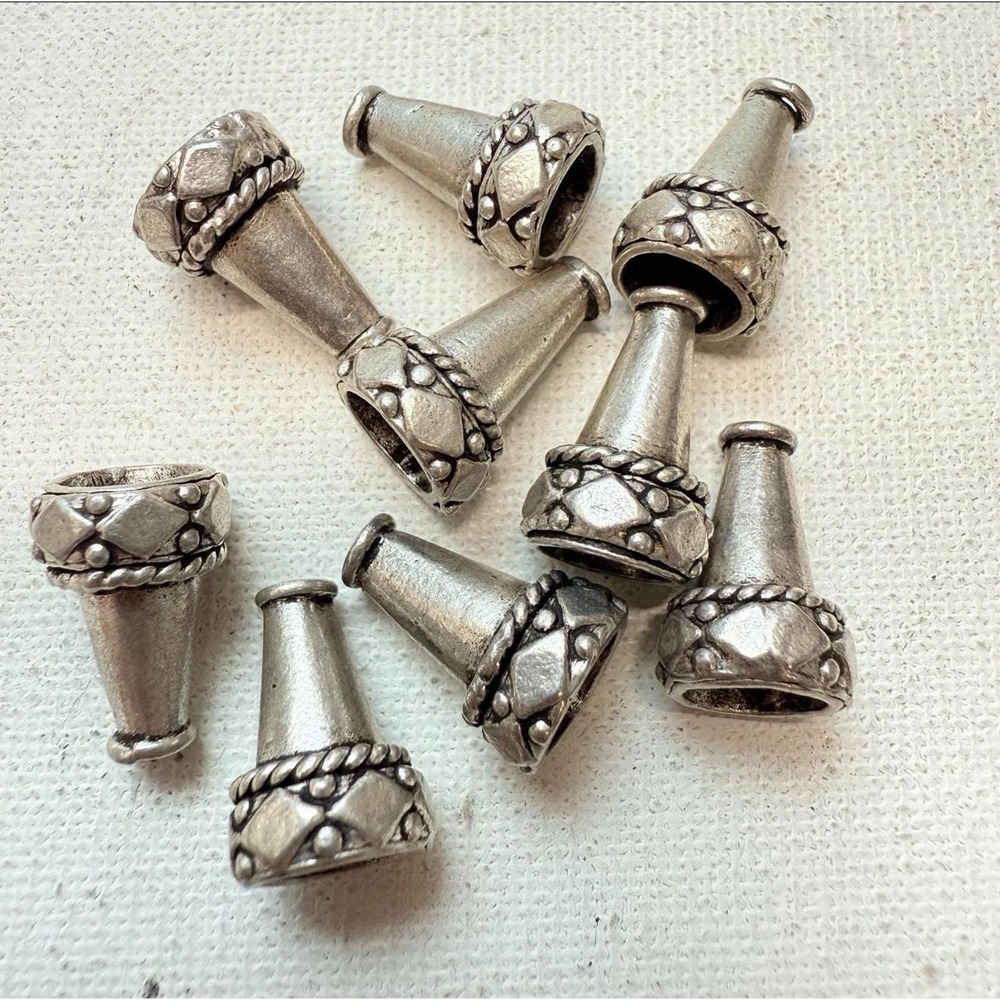 1 Pc Bali Sterling Silver 925 Cone Cap Single Bead 17mm Jewelry Making